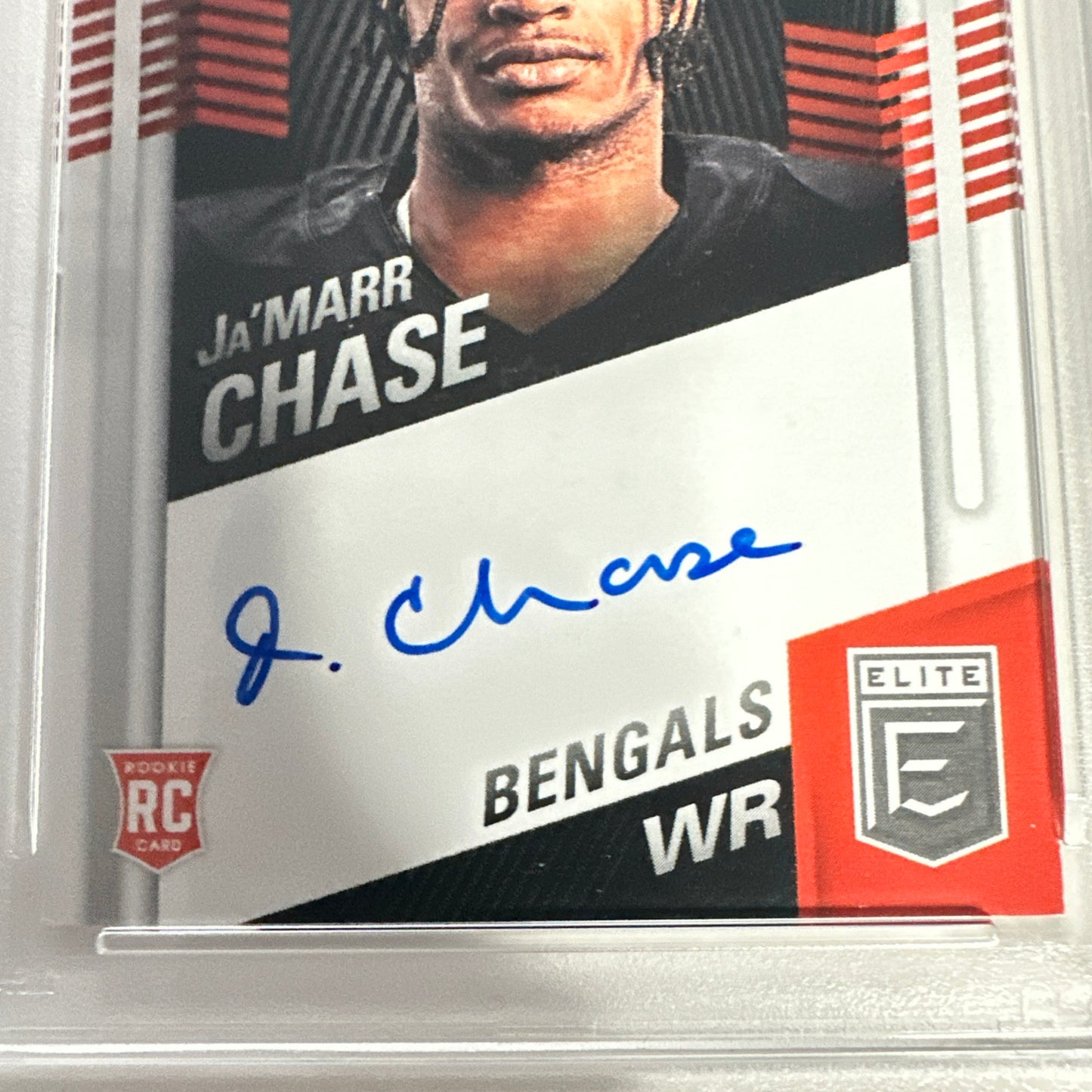 2021 Panini Donruss Elite Ja'Marr Chase RC Auto Pen Pals PSA 9 Auto 10! 🔥