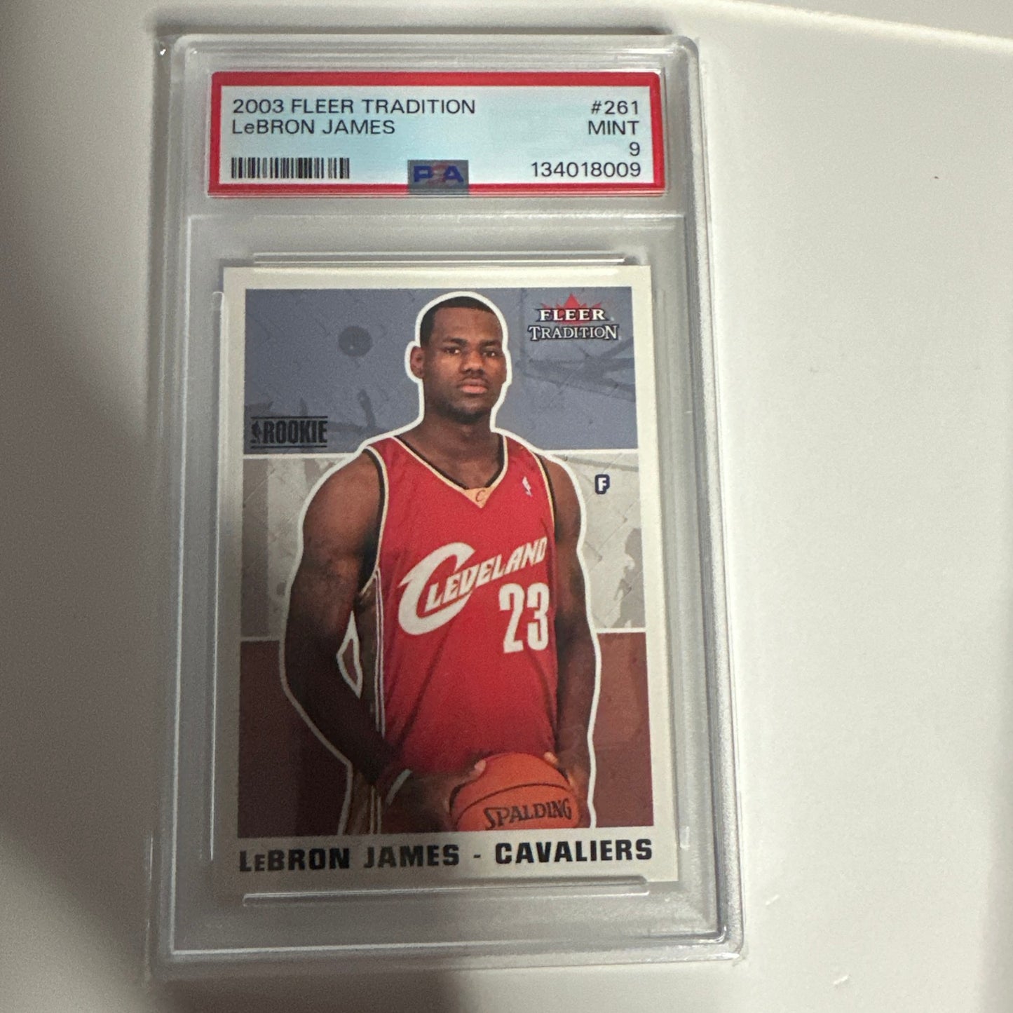 2003 Fleer Tradition LeBron James Rookie Card!! PSA9!! 🔥🔥💥💥