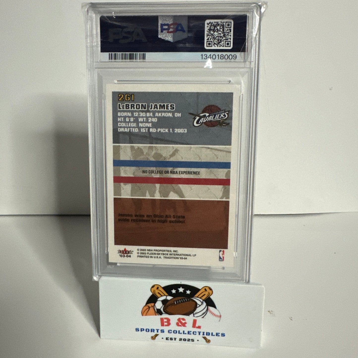 2003 Fleer Tradition LeBron James Rookie Card!! PSA9!! 🔥🔥💥💥