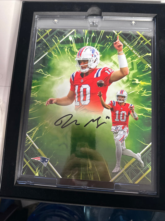 2025 Fanatics Emanate Drake Maye Auto 8x10 Green 62/99 Patriots MVP? 🔥🔥💥💥