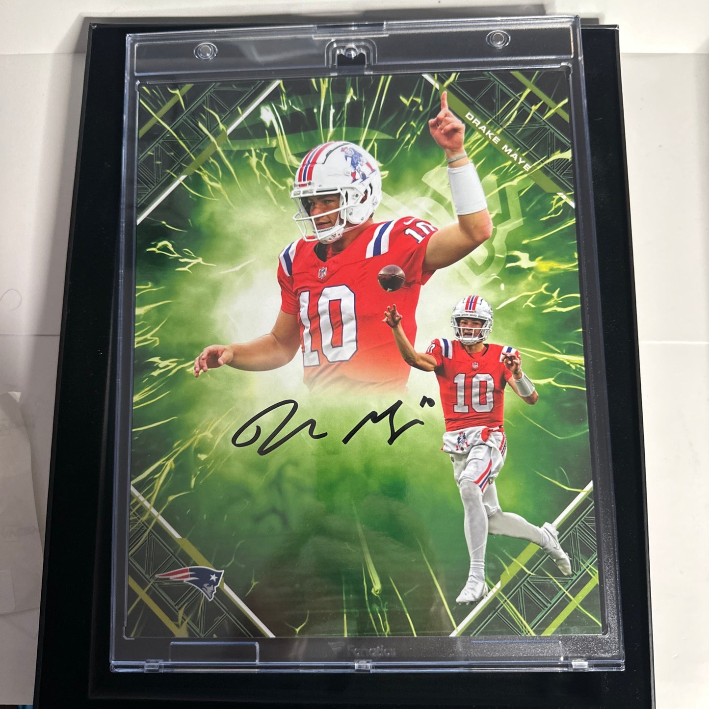 2025 Fanatics Emanate Drake Maye Auto 8x10 Green 62/99 Patriots MVP? 🔥🔥💥💥
