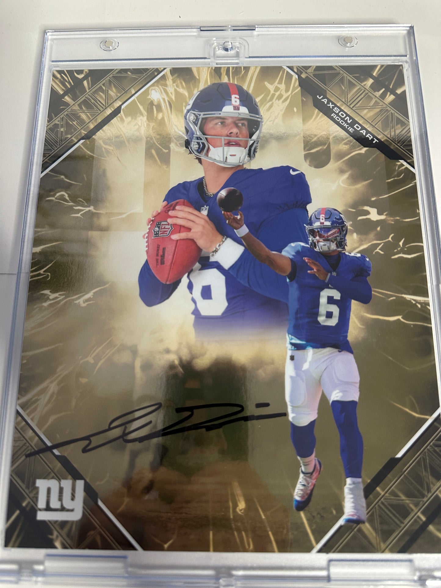 2025 Jaxson Dart Auto Fanatics Emanate 38/50 Rookie Giants On-Card Auto 🔥🔥