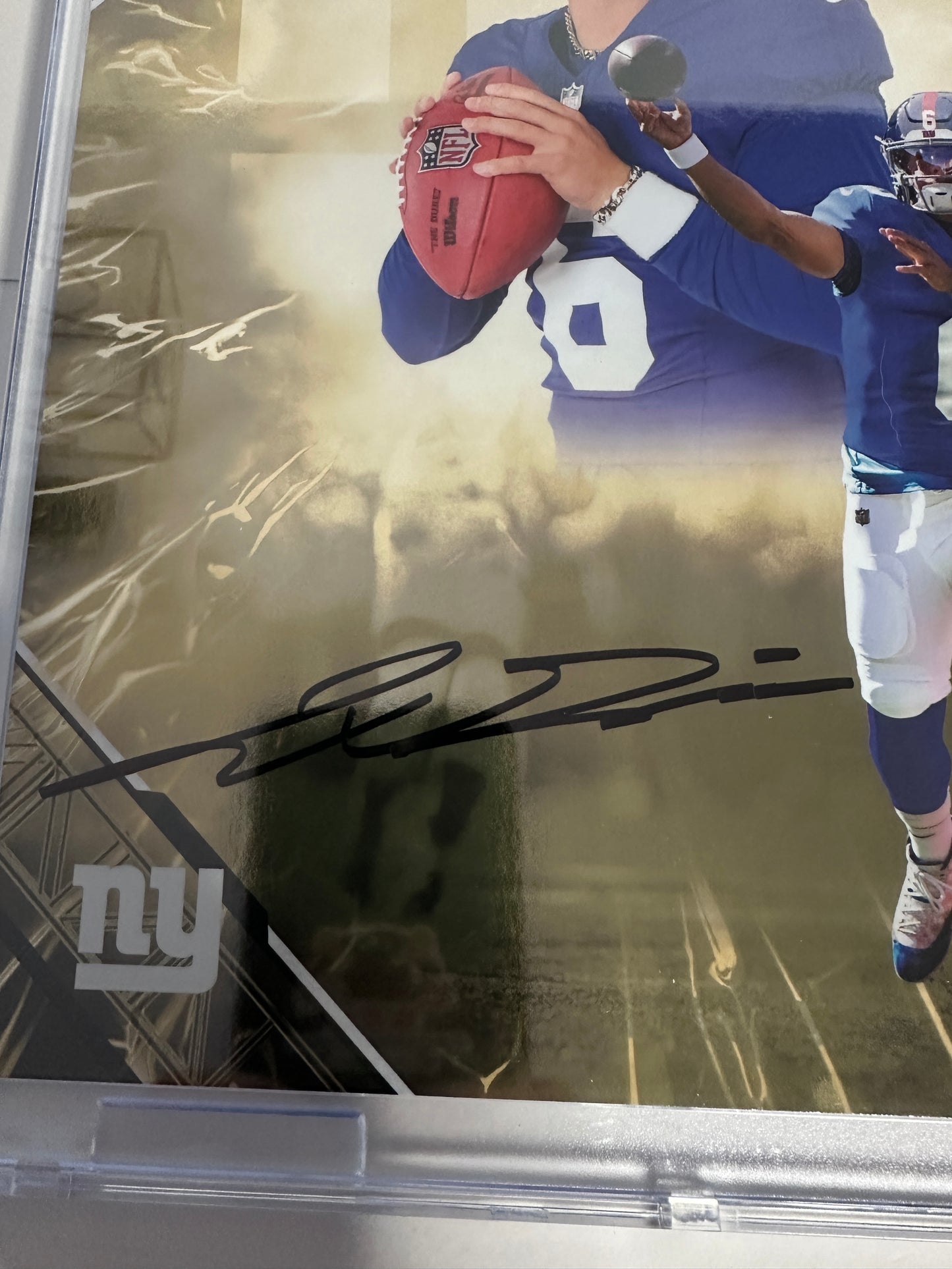 2025 Jaxson Dart Auto Fanatics Emanate 38/50 Rookie Giants On-Card Auto 🔥🔥