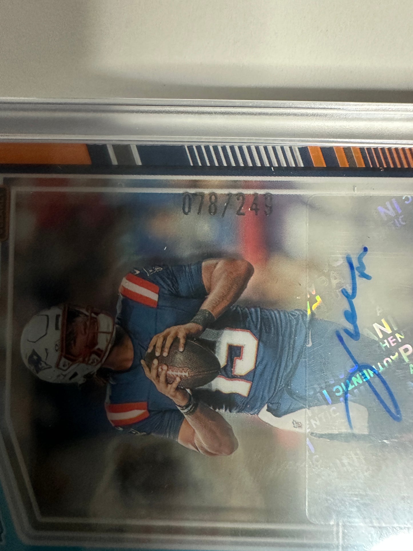 2024 Donruss Clearly Joe Milton III Rated Rookie Orange Auto 78/249 🔥