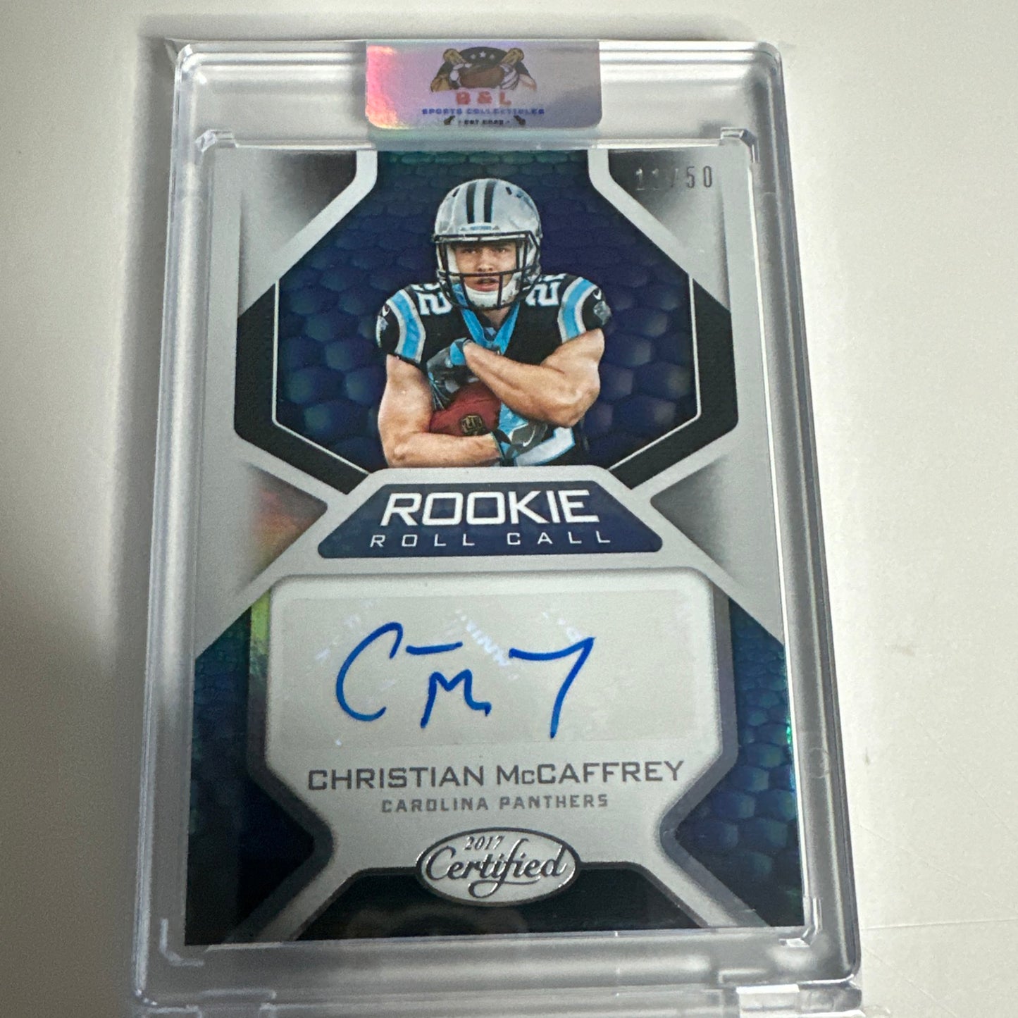 2017 Panini Certified Christian McCaffrey Rookie Roll Call Auto 11/50! 🔥🔥